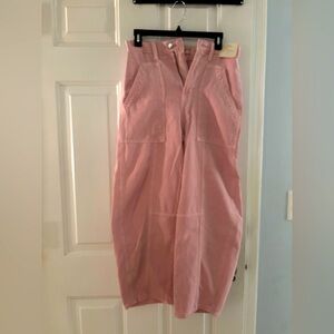 Easy Barrel Pink High-Rise Pants